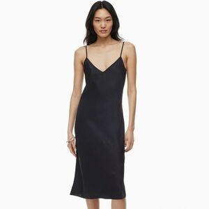 Aritzia Wilfred Only Slip Satin Midi Dress
